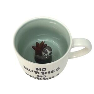 Whimsical Cupboard No Hurries No Worries Sloth Mug Small Ceramic Coffee Cup